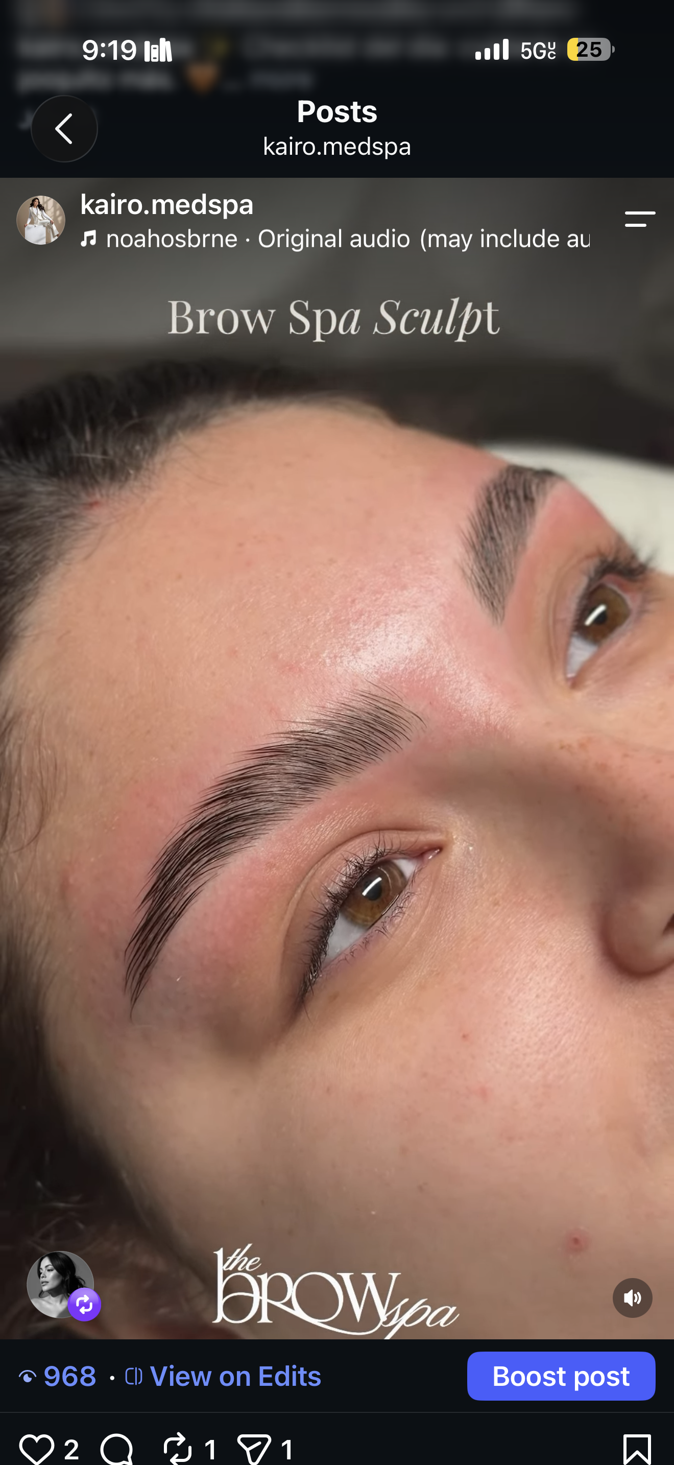 Brow Spa Sculpt + Epilacion de Bozo